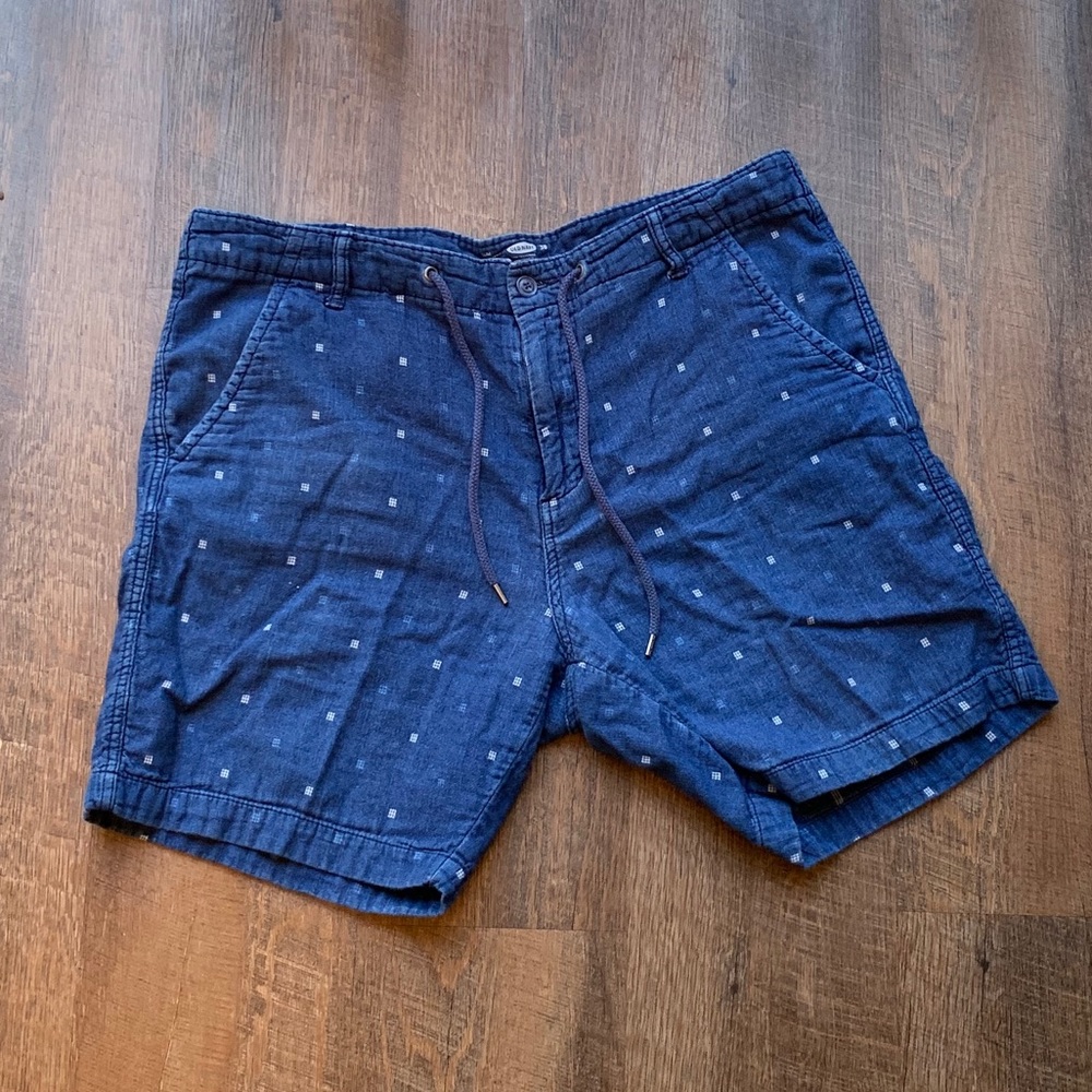 OldNavy Denim Colored Patterned Tie Shorts